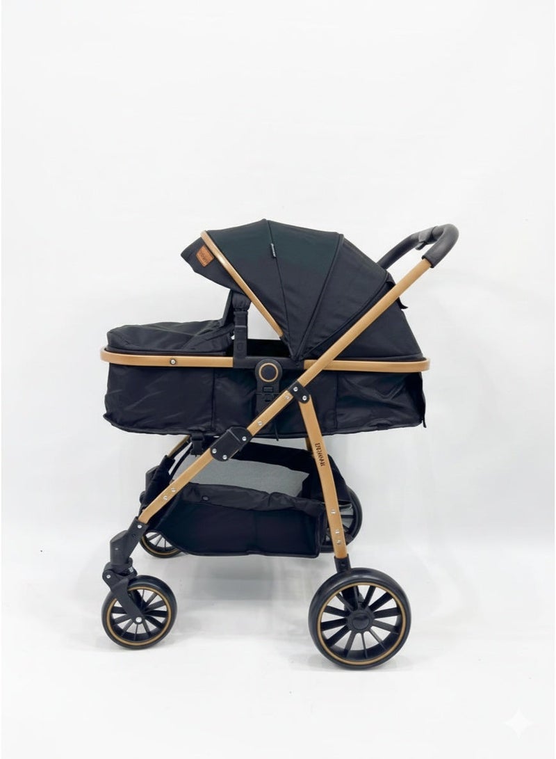 DEHKAH 4-in-1 Stroller Travel System – Stroller, carry-cot , Car Seat & Stylish Mommy Bag - Image 4